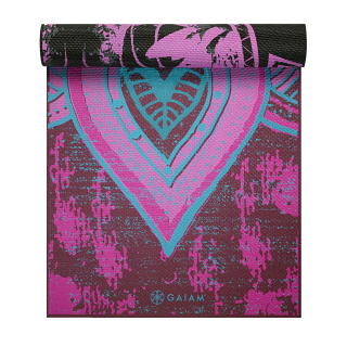 Gaiam Obojstranná podložka na cvičenie BE FREE 173x61x0,6cm, fialová
